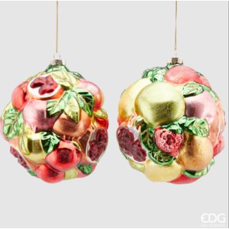 Enzo De Gaspari Palla Vetro Frutta Mix Green Red D15 (price per piece)