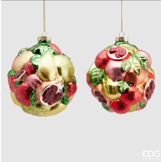Enzo De Gaspari Palla Vetro Frutta Mix Green Red D12 (price per piece)