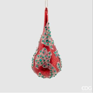 Enzo De Gaspari Dec. Goccia Vetro Gemme Red H20