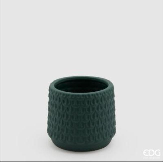 Enzo De Gaspari Vaso Squame Green H14 D15