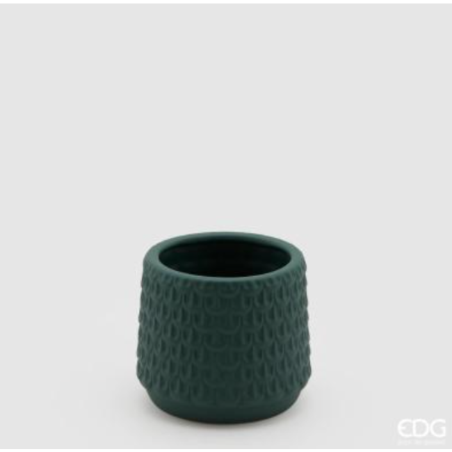 Enzo De Gaspari Vaso Squame Green H12 D13