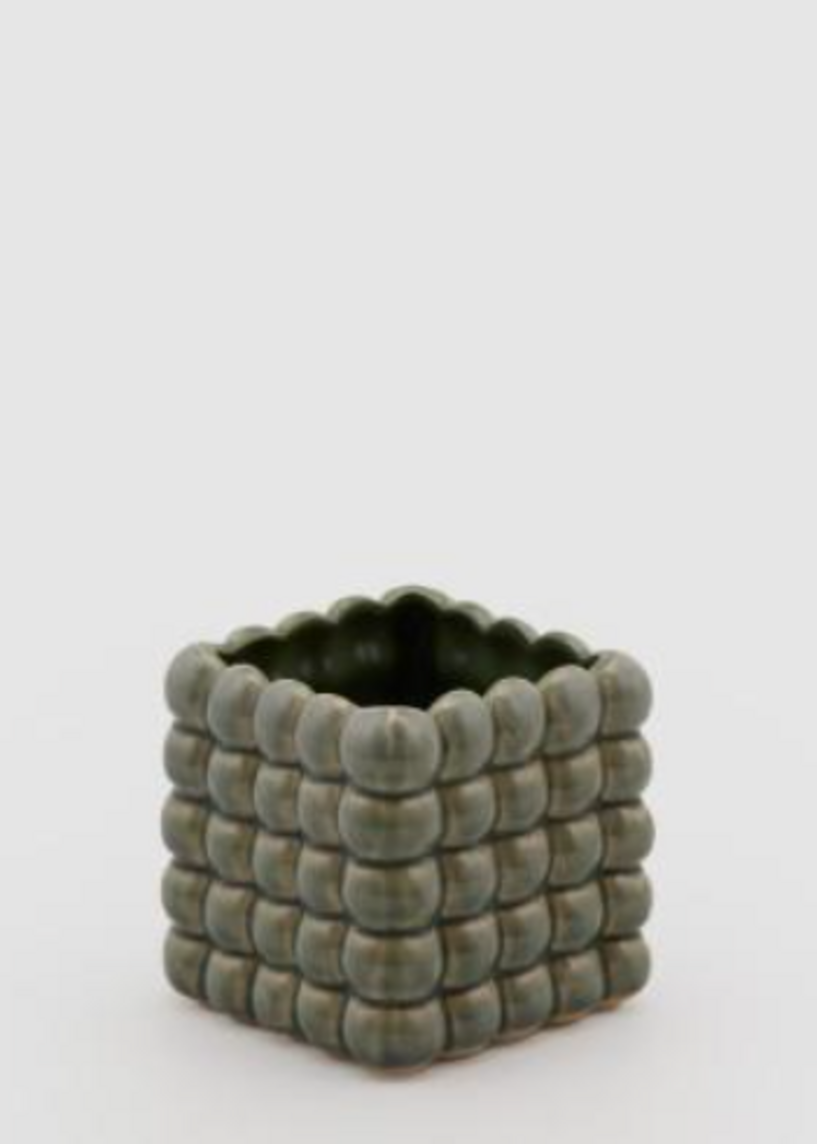 Enzo De Gaspari Vaso Cubo Sfere Green H9 D9.5