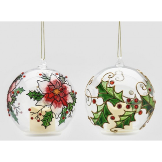 Enzo De Gaspari Palla Vetro Bell Agr Green Red D10 (price per piece) - ok