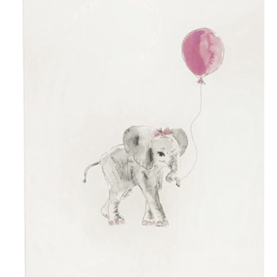 BIRTHDAY ELEPHANT 0252 CARD PNK 16,5/11,5CM