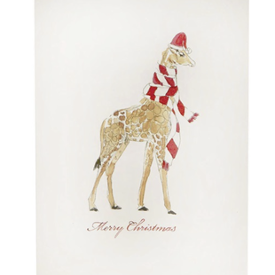 CHRISTMAS GIRAFFE 0305 CARD RD 16,5/11,5CM