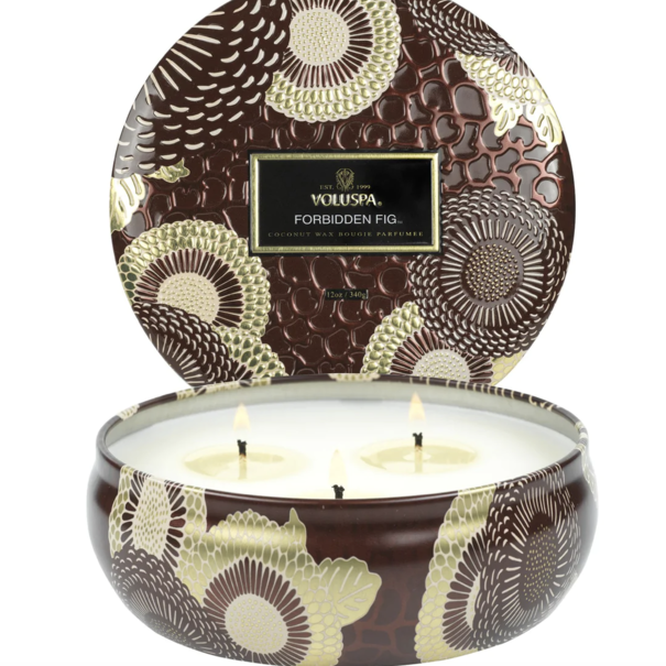 Forbidden Fig - 3 Wick Tin Candle