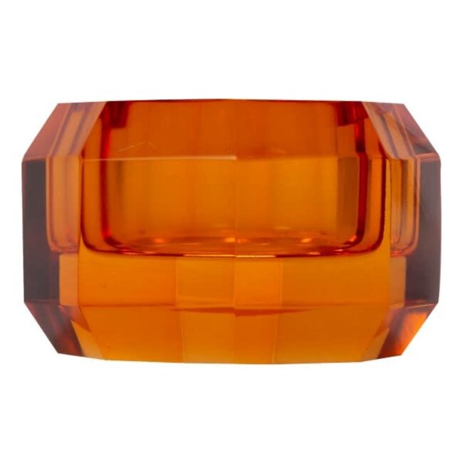 Crystal Crystal holder, amber, 4,5x4,5x3