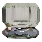 Crystal holder, green/chrome, 4,5x4,5x4,5
