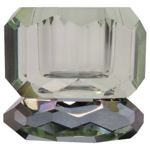 Crystal holder, green/chrome, 4,5x4,5x4,5