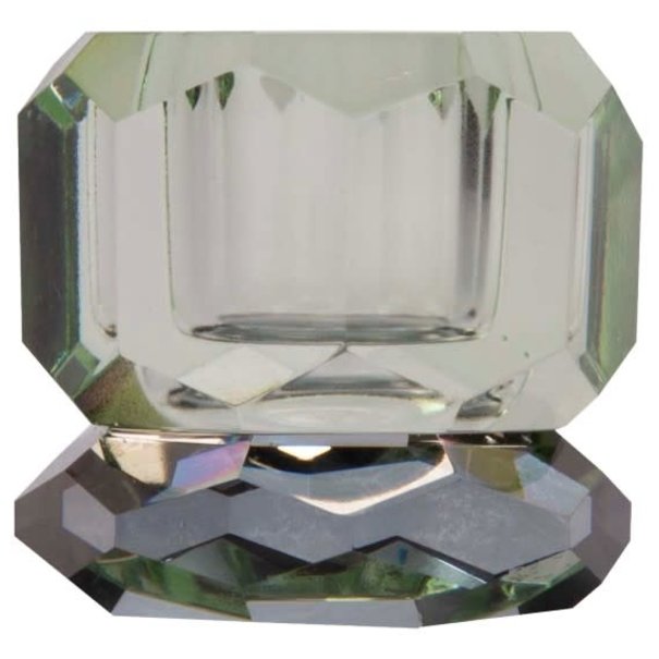 Crystal Crystal holder, green/chrome, 4,5x4,5x4,5
