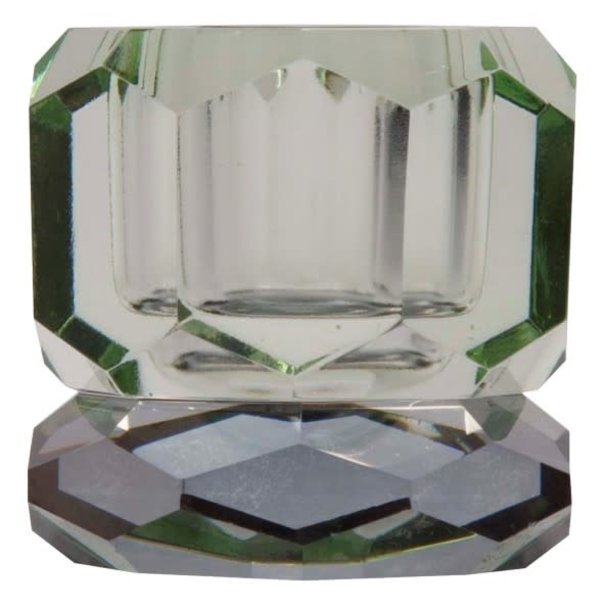 Crystal Crystal holder, green/chrome, 4,5x4,5x4,5