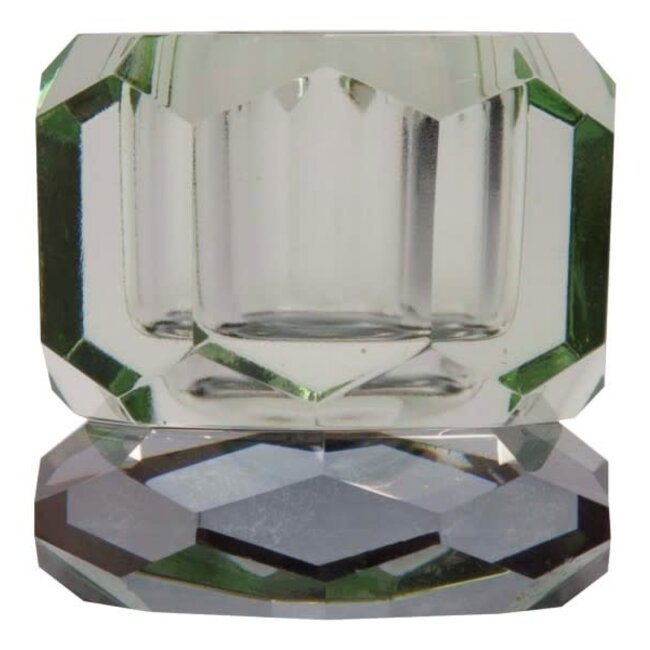 Crystal Crystal holder, green/chrome, 4,5x4,5x4,5