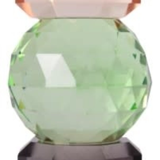 Crystal Crystal holder, peach/green/smoke, 16,5x6