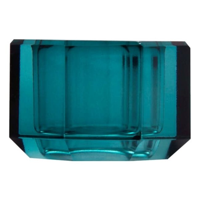 Crystal Crystal holder, petrol, 4,5x4,5x3