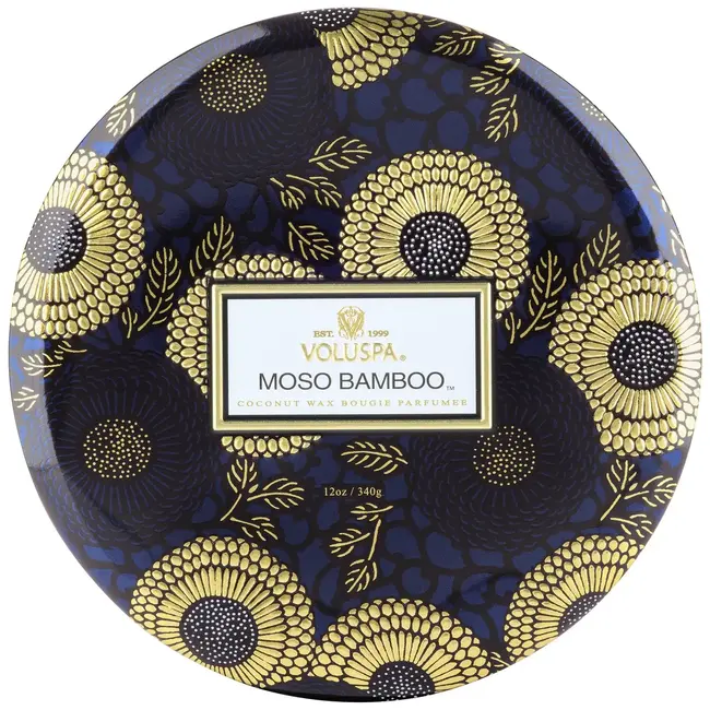 3 Wick Tin Candle Moso Bamboo