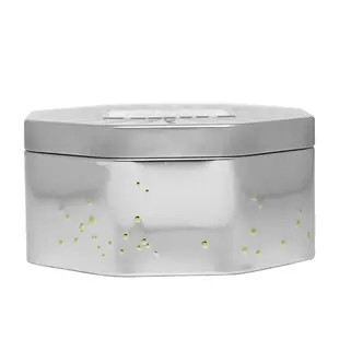 Octagon Tin Candle Silver Birch Peppercorn