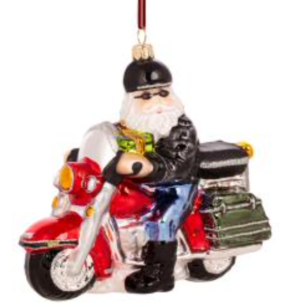 Art Studio Santa on Motorcycle