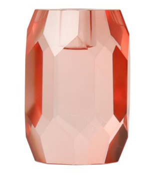 Crystal holder, amber, 10x5x7 cm