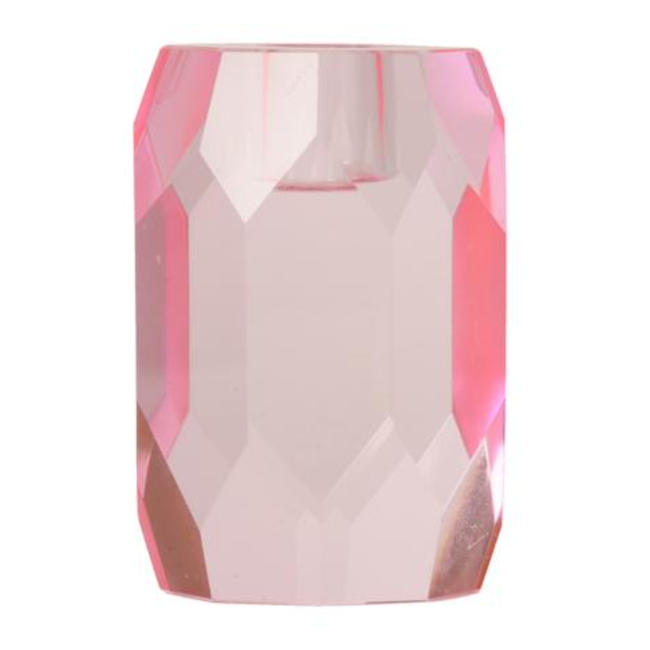 Crystal Crystal holder, baby pink, 10x5x7 cm