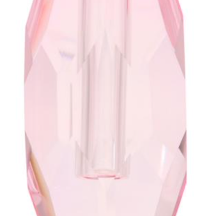 Crystal vase, baby pink, 12,5x5x7,5 cm