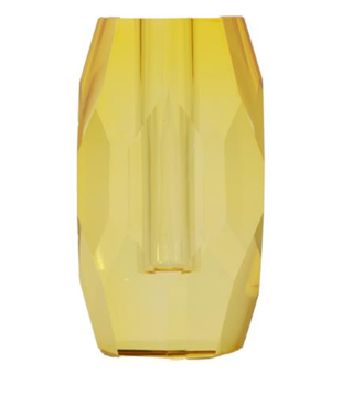 Crystal vase, butter, 12,5x5x7,5 cm