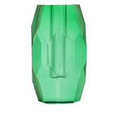 Crystal vase, deep green, 12,5x5x7,5 cm