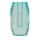 Crystal vase, light mint, 12,5x5x7,5 cm
