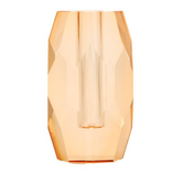 Crystal vase, light orange, 12,5x5x7,5 cm