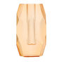 Crystal vase, light orange, 12,5x5x7,5 cm