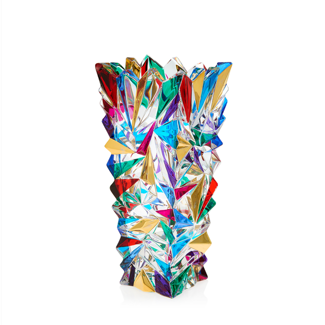 Murano Vaso Glacier Gold/Green h30,5cm