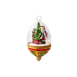 Art Studio Santa with Christmas Tree & Clock Dome (S865)