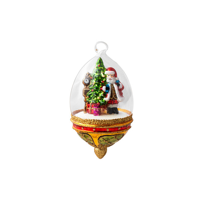 Art Studio Santa with Christmas Tree & Clock Dome (S865)
