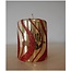 Daniel Ost Candles Gold metallic w/red glitter windmill pillar mm 150X70