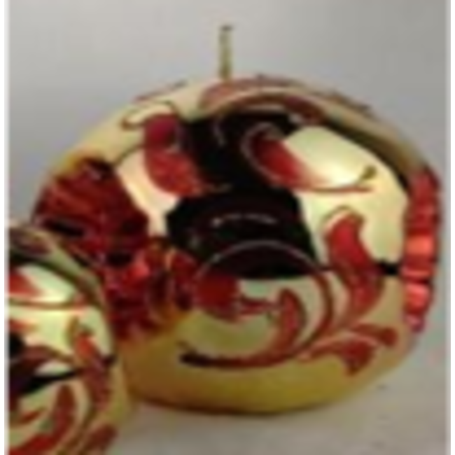 Daniel Ost Candles Gold metallic w/ red glitter old fiorentino reflector 150mm (MDR00122M121)