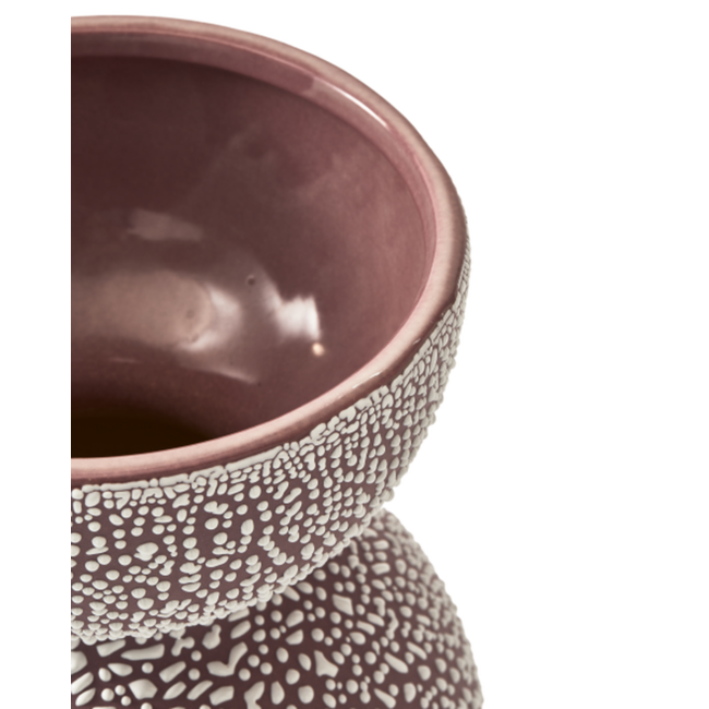 PolsPotten Boolb Dots Vase - M - Dark Purple