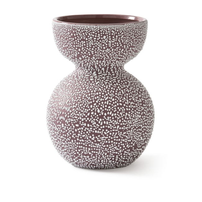 PolsPotten Boolb Dots Vase - M - Dark Purple