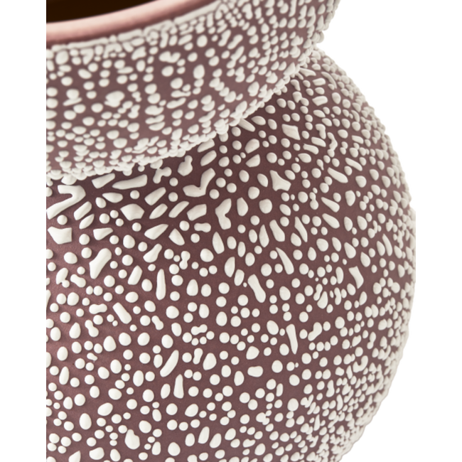 PolsPotten Boolb Dots Vase - M - Dark Purple