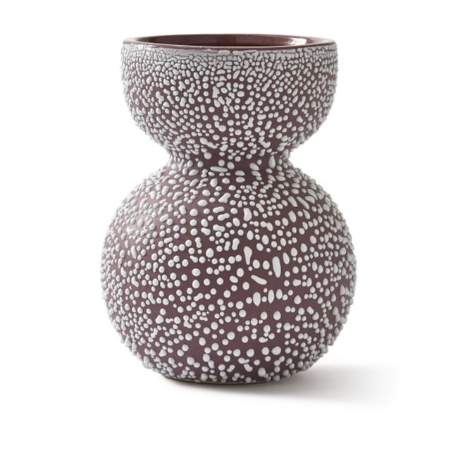 PolsPotten Boolb Dots Vase - S - Dark Purple