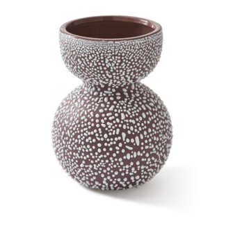 PolsPotten Boolb Dots Vase - S - Dark Purple