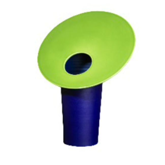 Ceramiche Rometti VASE IPOMEA GM - Glanzend groen, mat blauw (H 46 cm L 36 cm)