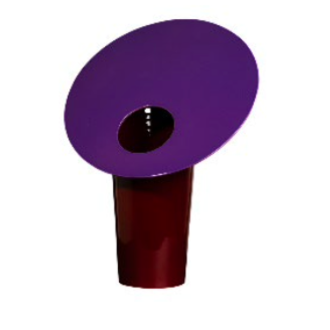 Ceramiche Rometti VASE IPOMEA GM - Glanzend violet en bordeaux (H 46 cm L 36 cm)