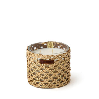 Côté Bougie Marrakech BOUGIE RAPHIA CUIR YARA M / ROSE OUD