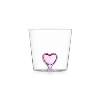 Ichendorf Milano Cuore pink heart glass