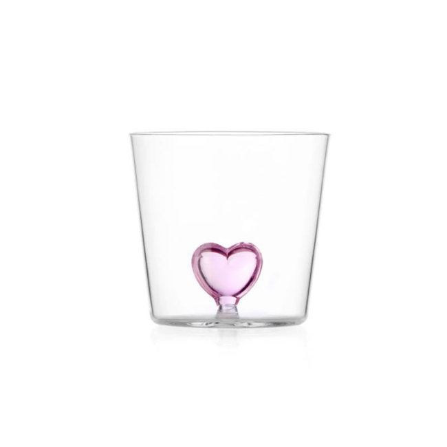 Ichendorf Milano Cuore pink heart glass