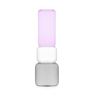 Ichendorf Milano Revolve vase 35 cm smoke/clear/pink