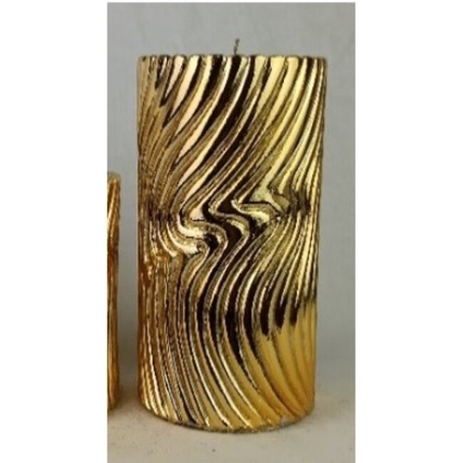 Daniel Ost Candles 10Gold Metallic Betulla Pillar mm.h. 150x90
