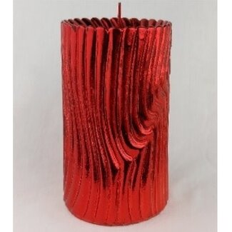 Daniel Ost Candles 6Red Metallic Betulla Pillar mm.h. 150x90