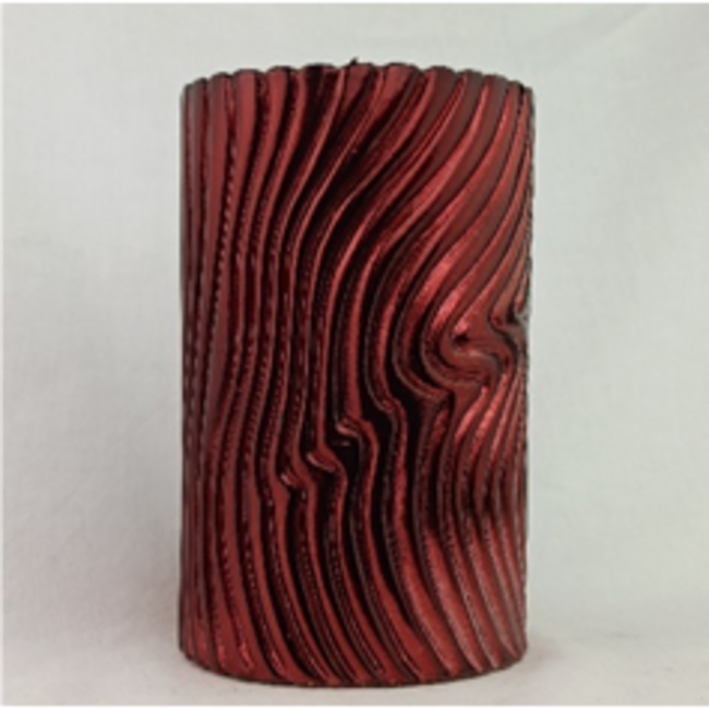 Daniel Ost Candles 9Bordeaux Metallic Betulla Pillar mm.h. 100x90
