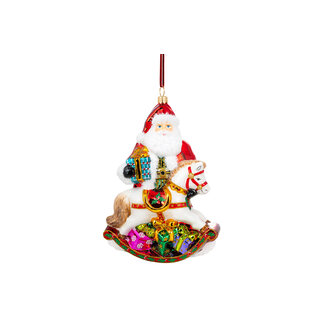 Art Studio HF FOUNDATION SANTA WITH ROCKING HORSE (S1000)