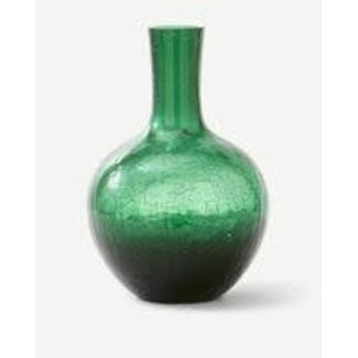 PolsPotten Crackled Glass Ball Body Vase - S